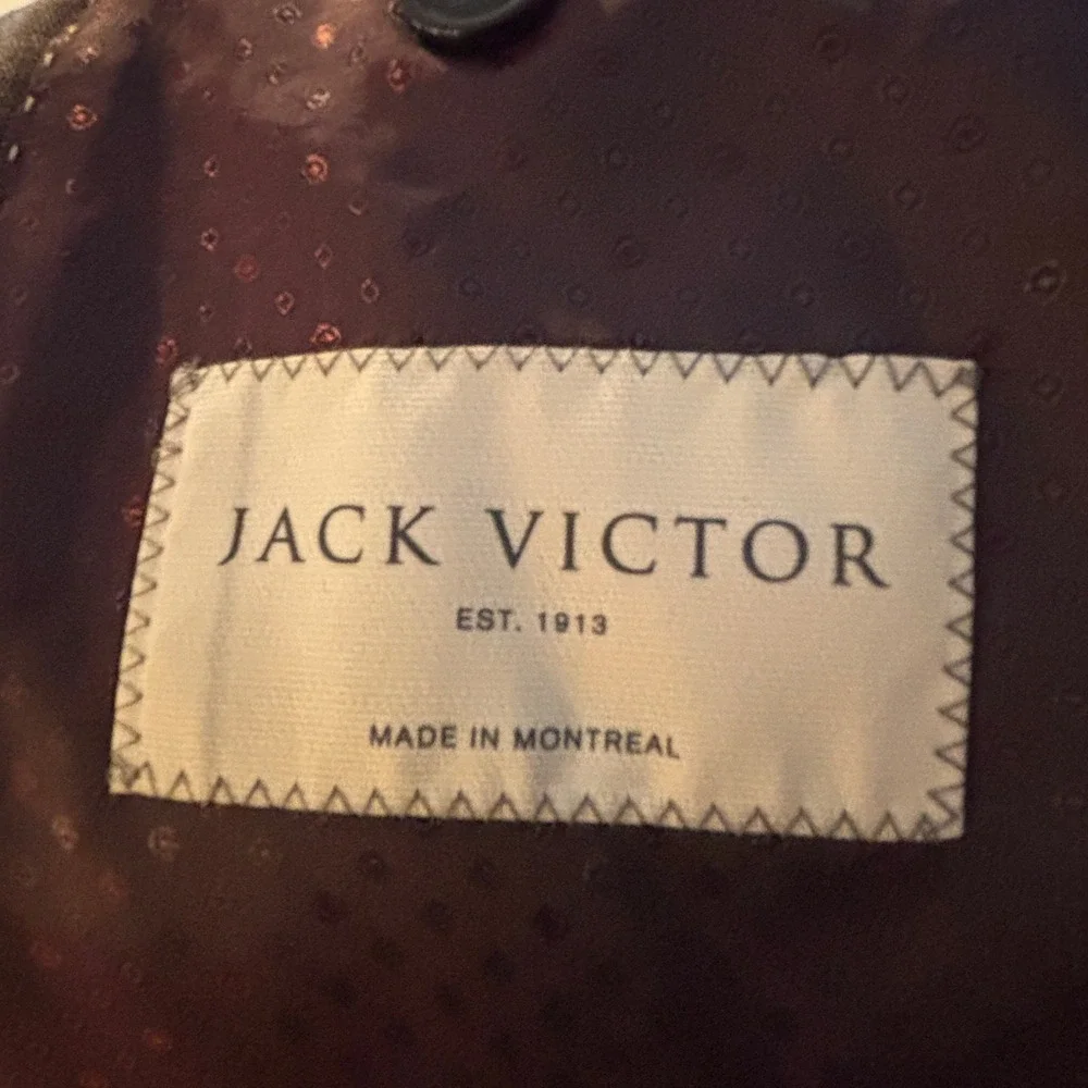 Jack Victor Sport Coat Jacket Mens 40R Super 130s Italian Wool Gray Canada